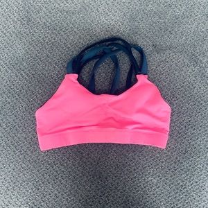 Pink sports bra